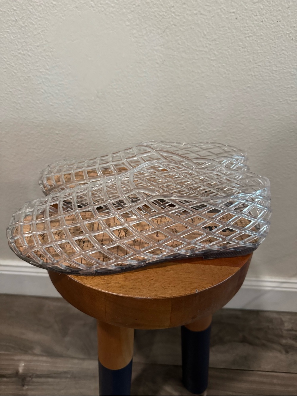 Clear Jelly Lattice Slip-On Sandals